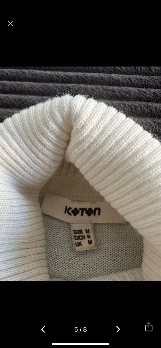 Gri Kadın Boğazlı Triko Kazak - Görsel 4