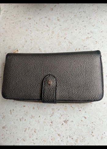 Gri Deri Kadın Cüzdanı Tokalı - Görsel 6