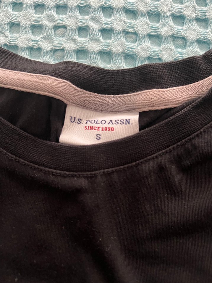 USPA Baskılı Siyah Erkek Tişört - Görsel 5