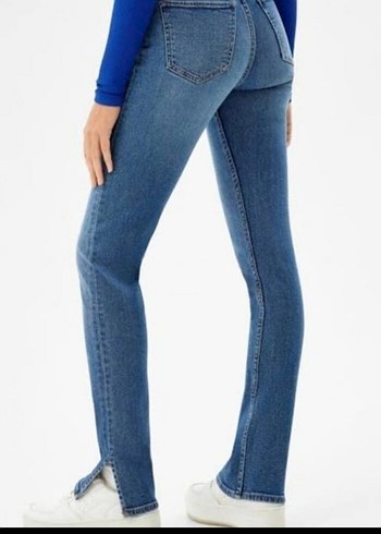 Gri Mavi Kadın Denim Pantolon