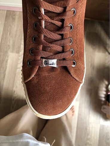 36 Beden camel Renk Bambi Spor Ayakkabı