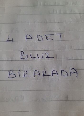 4 adet kadin tişört bluz 