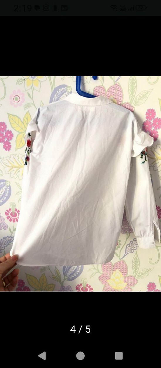 Zara Renkli Nakışlı Bohem  Gömlek - Görsel 4