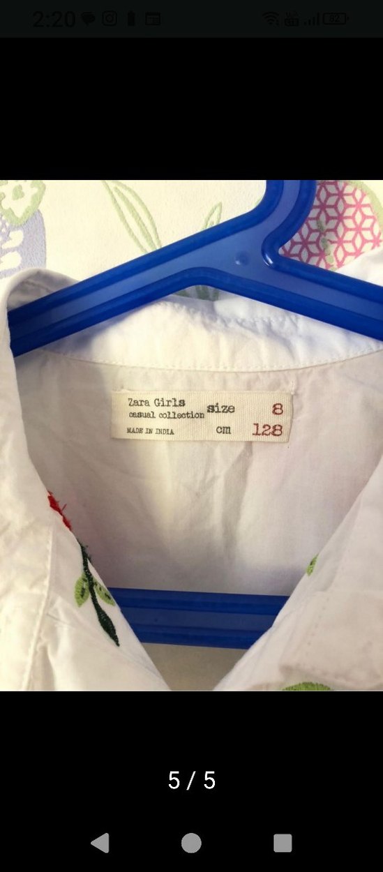 Zara Renkli Nakışlı Bohem  Gömlek - Görsel 5