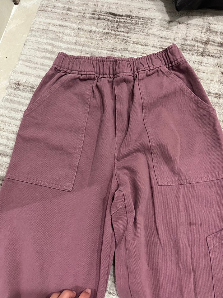 Mor Rahat Kesim Kadın Kumaş Pantolon - Görsel 5