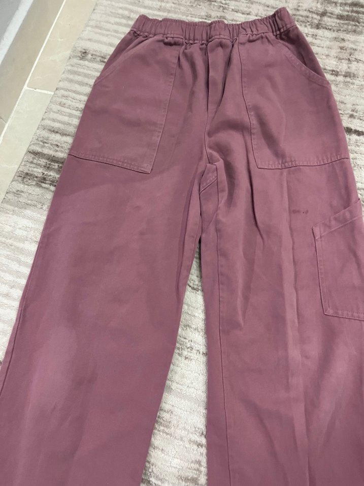 Mor Rahat Kesim Kadın Kumaş Pantolon - Görsel 2