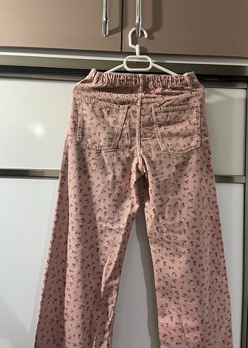 Düğmeli Pembe Kız Pantolonu - Görsel 12