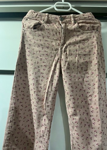 Düğmeli Pembe Kız Pantolonu - Görsel 9