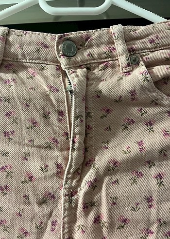 Düğmeli Pembe Kız Pantolonu - Görsel 6