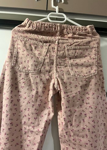 Düğmeli Pembe Kız Pantolonu - Görsel 15