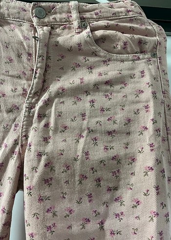 Düğmeli Pembe Kız Pantolonu - Görsel 8