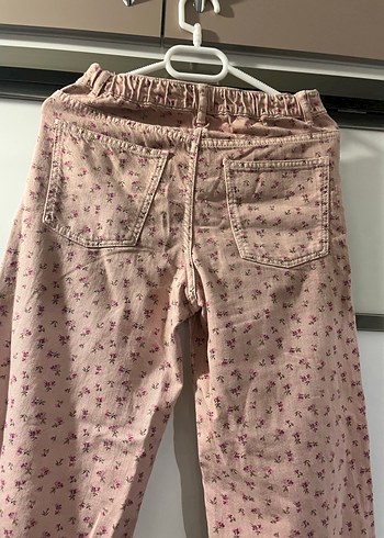 Düğmeli Pembe Kız Pantolonu - Görsel 10