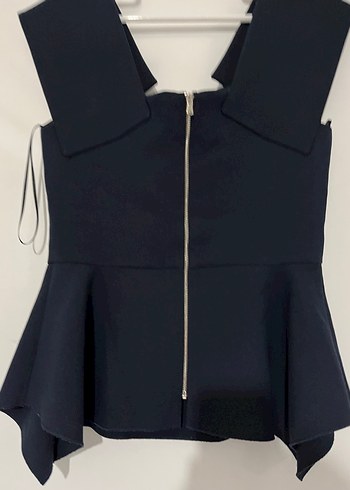 Siyah Kemer Detaylı V Yaka Kadın Bluz - Görsel 12