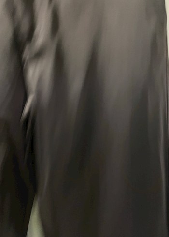 Siyah Bol Kesim Kemerli Kadın Pantolon - Görsel 4