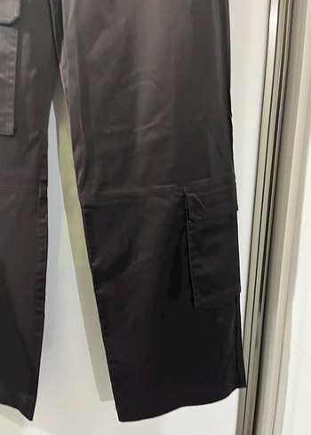 Siyah Bol Kesim Kemerli Kadın Pantolon - Görsel 8