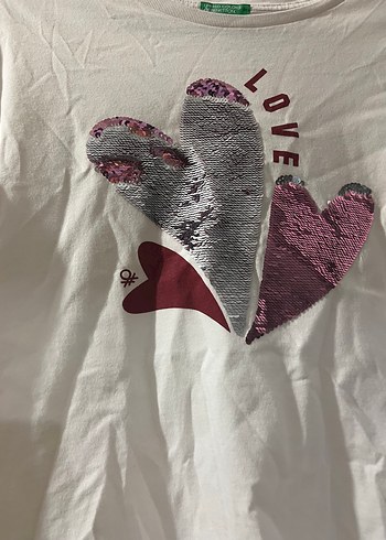 Kız Çocuk Uzun Kollu Beyaz Baskılı Tişört - Görsel 6