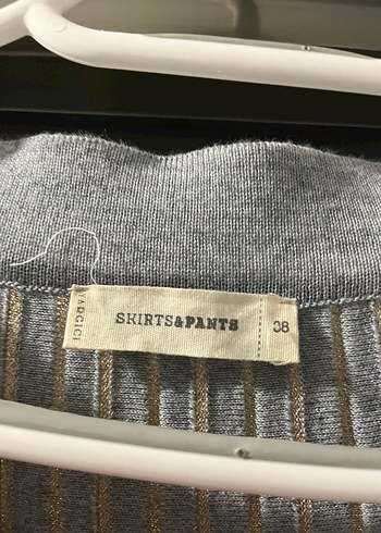 Gri Pliseli Uzun Kadın Etek - Görsel 4