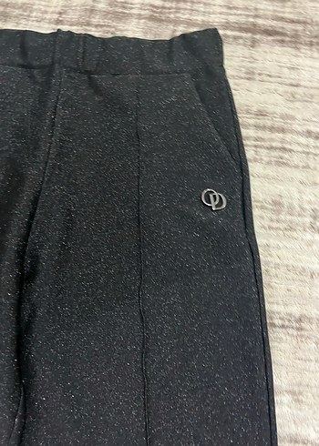 Siyah Midi Kumaş Kadın Pantolon - Görsel 5