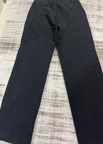 Siyah Midi Kumaş Kadın Pantolon - Görsel 9