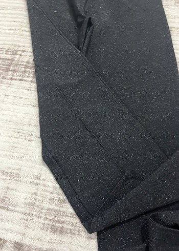 Siyah Midi Kumaş Kadın Pantolon - Görsel 10