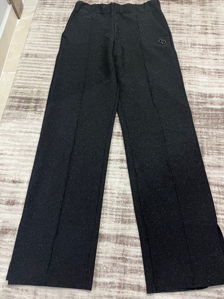 Siyah Midi Kumaş Kadın Pantolon - Görsel 4