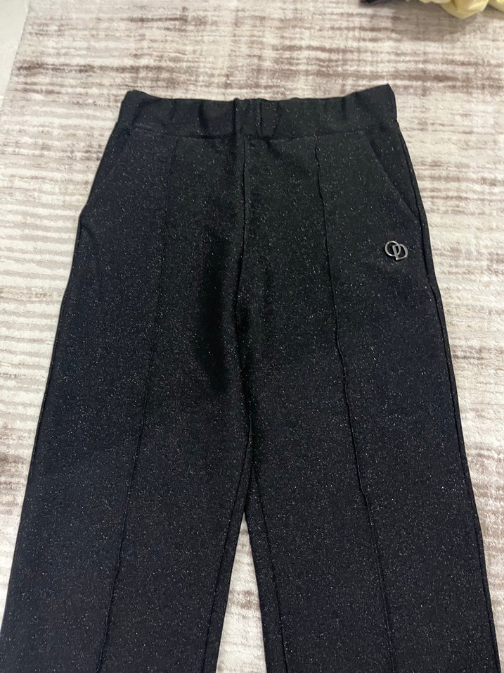 Siyah Midi Kumaş Kadın Pantolon - Görsel 3