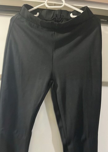 Siyah Kadın Dar Kesim Midi Kumaş Pantolon - Görsel 5