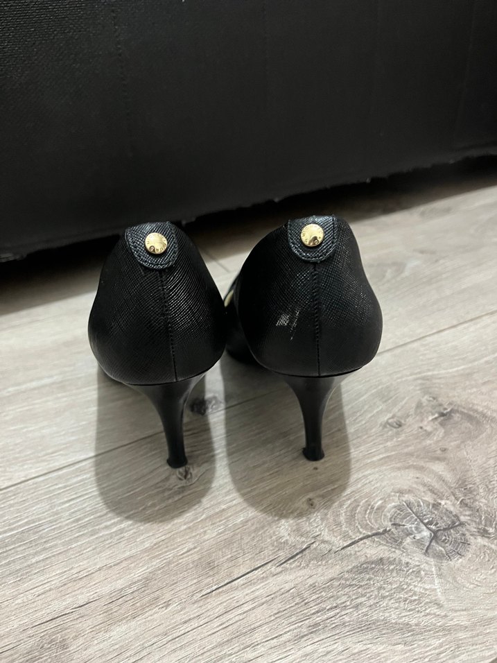 Kadın Siyah Rugan Stiletto Topuklu Ayakkabı - Görsel 5