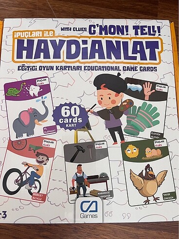 Haydi Anlat İngilizce Türkçe eğitici kartlar