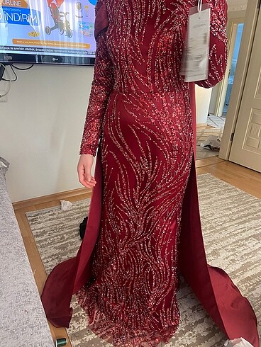 Henna Gelinlik Bordo abiye