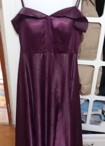 48 Beden bordo Renk büyük beden abiye