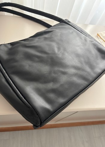 Siyah Deri Minimalist Kadın Çanta - Görsel 2