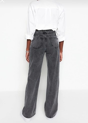 Gri Regular Fit Kot Pantolon - Görsel 3