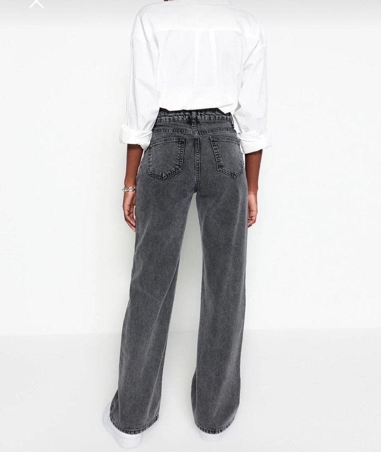 Gri Regular Fit Kot Pantolon - Görsel 3