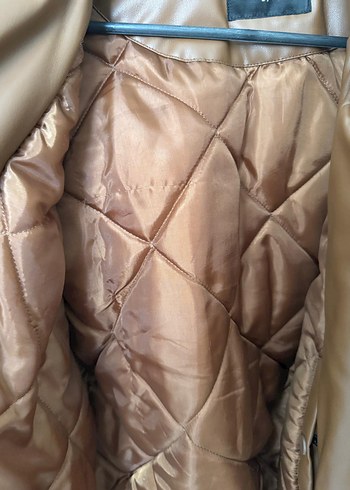 Kadın Kahverengi Deri Ceket - Rahat Kesim - Görsel 4