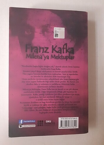  Milena'ya Mektuplar -Franz Kafka