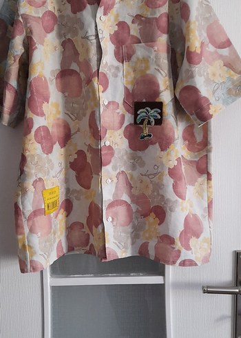 xl Beden Düğmeli Pembe Batik erkek Gömlek