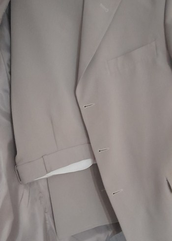 Bej Düğmeli Erkek Ceket takımı - Görsel 3