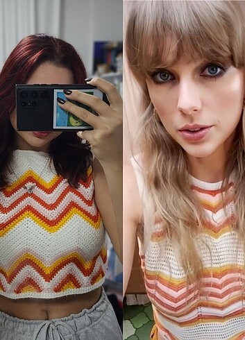 Taylor Swift Crop Renkli Lavender Haze