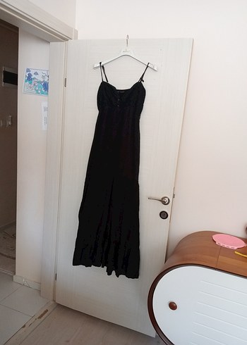 Siyah V Yaka Uzun Gotik Elbise