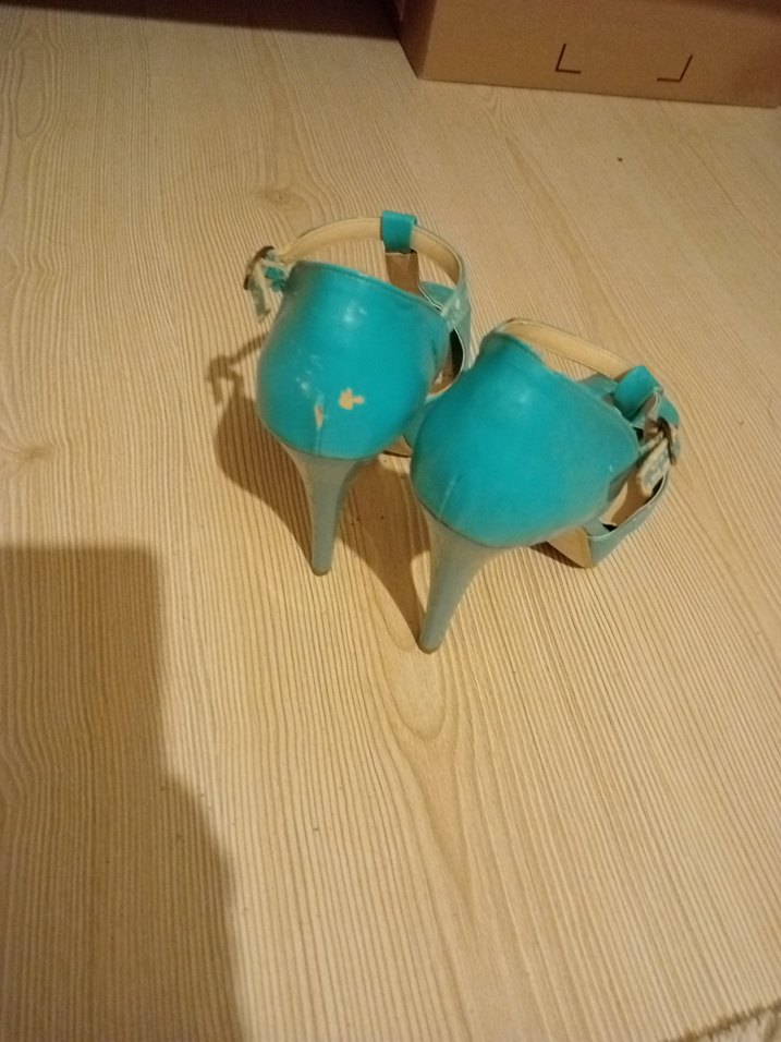 Turkuaz Platform Topuklu Kadın Ayakkabı - Görsel 3