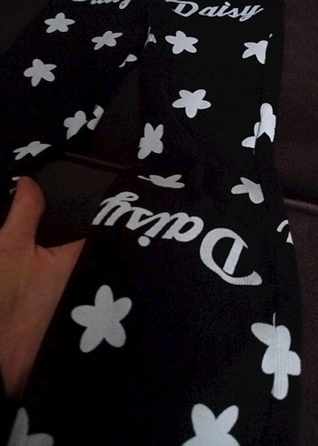 Kız Çocuk Siyah Çiçekli Bol Kesim Pantolon - Görsel 3