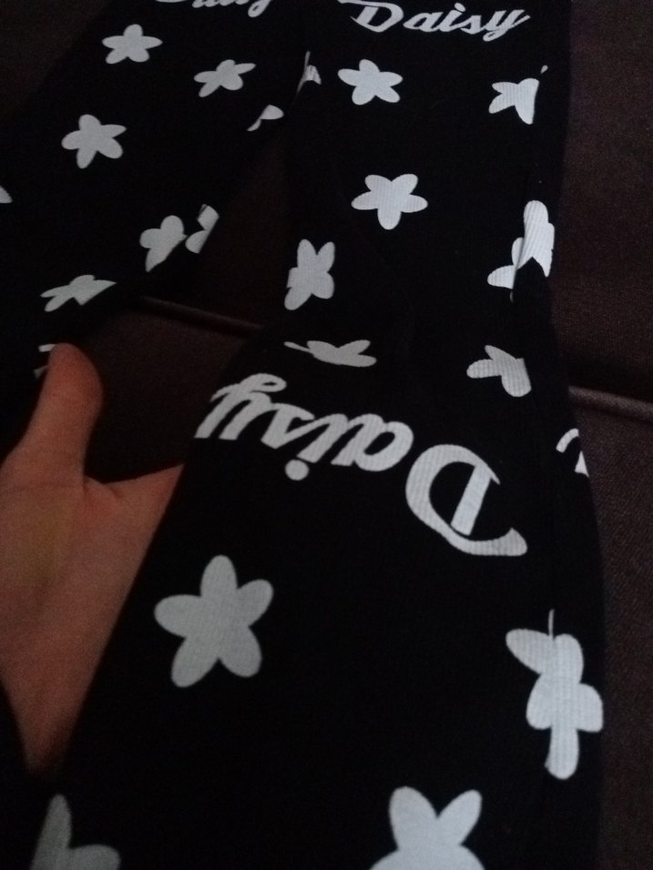 Kız Çocuk Siyah Çiçekli Bol Kesim Pantolon - Görsel 3