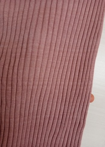 Pembe Triko Kadın Midi Pantolon - Görsel 4