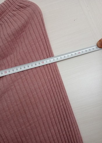 Pembe Triko Kadın Midi Pantolon - Görsel 11