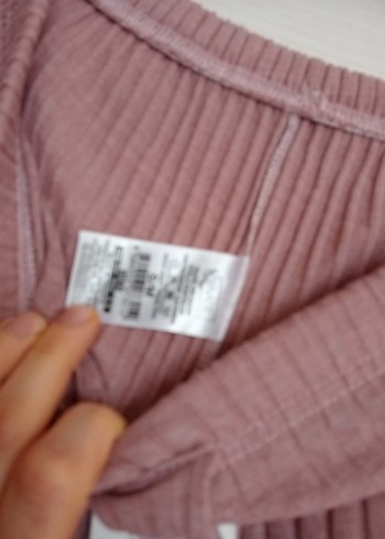 Pembe Triko Kadın Midi Pantolon - Görsel 7