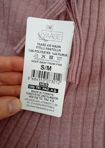 Pembe Triko Kadın Midi Pantolon - Görsel 3