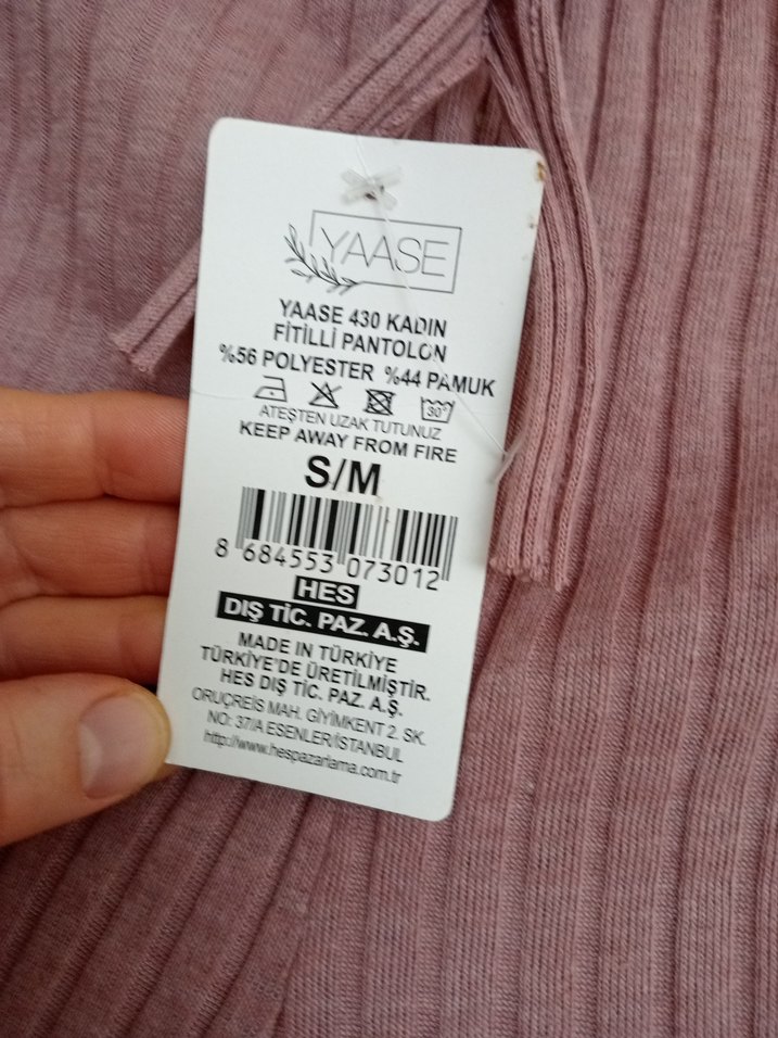 Pembe Triko Kadın Midi Pantolon - Görsel 3