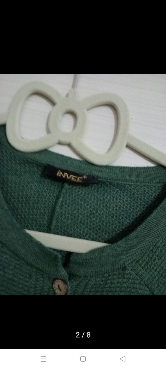 Düğmeli Yeşil Midi Kadın Kaban hırka - Görsel 3