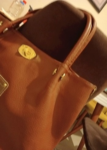 Klasik Kahverengi Deri Kadın Çanta - Görsel 11